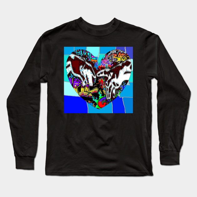 Hand of God Blue Heaven 1 Long Sleeve T-Shirt by LowEndGraphics